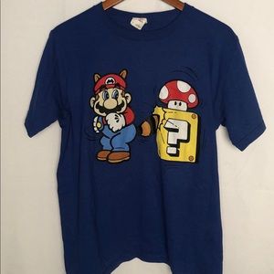 Vintage 2000 Mario Blue T Shirt Size Small